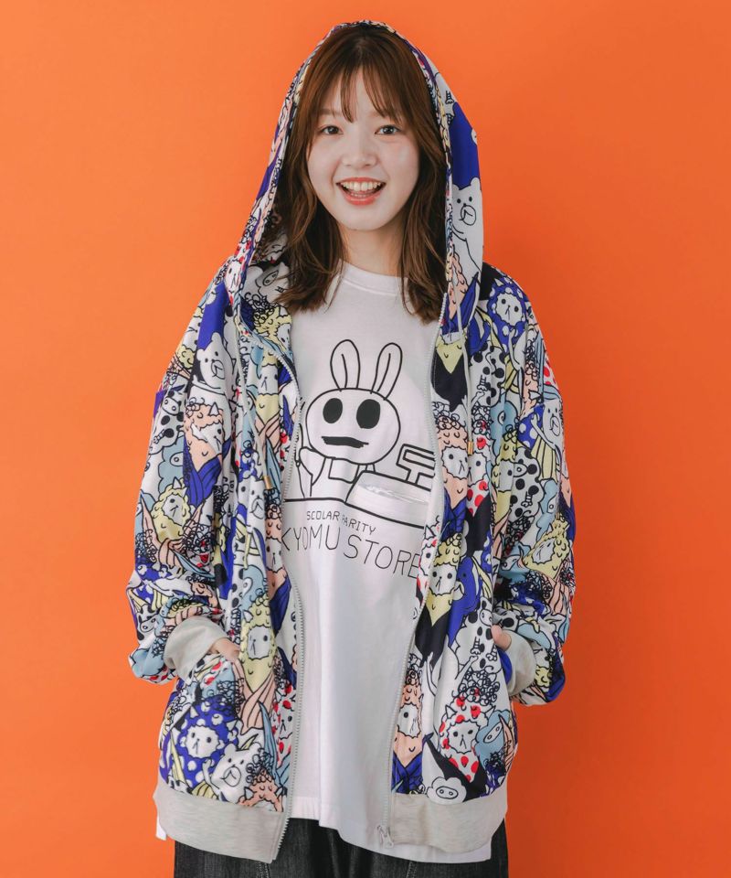 カラフルにゃんもろこし尽くしパーカー-1