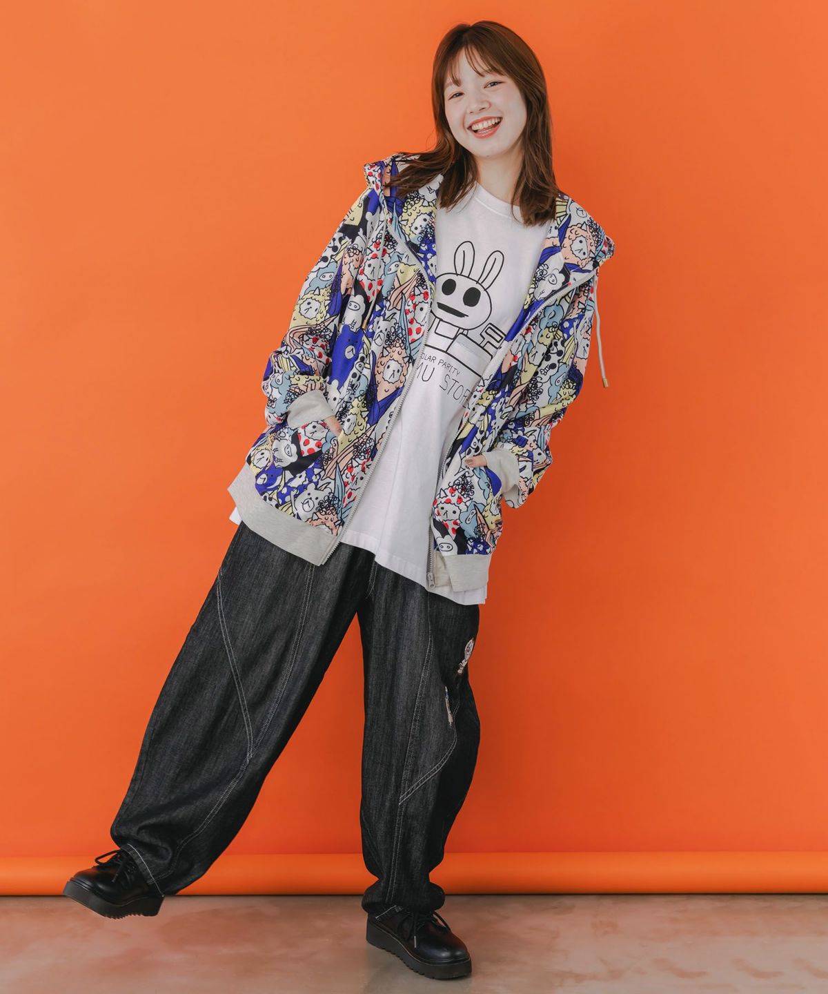 カラフルにゃんもろこし尽くしパーカー-2