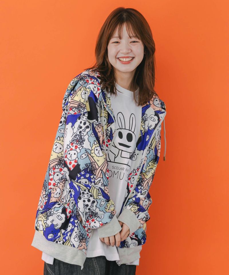 カラフルにゃんもろこし尽くしパーカー-3