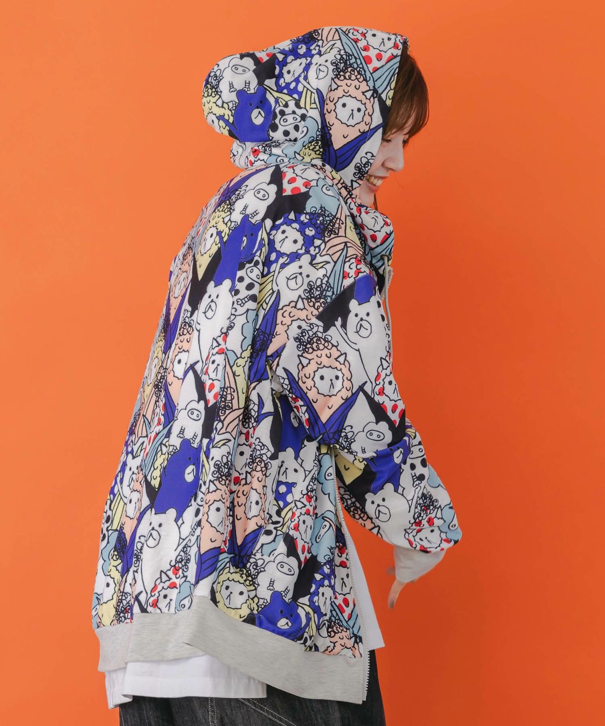 カラフルにゃんもろこし尽くしパーカー-4