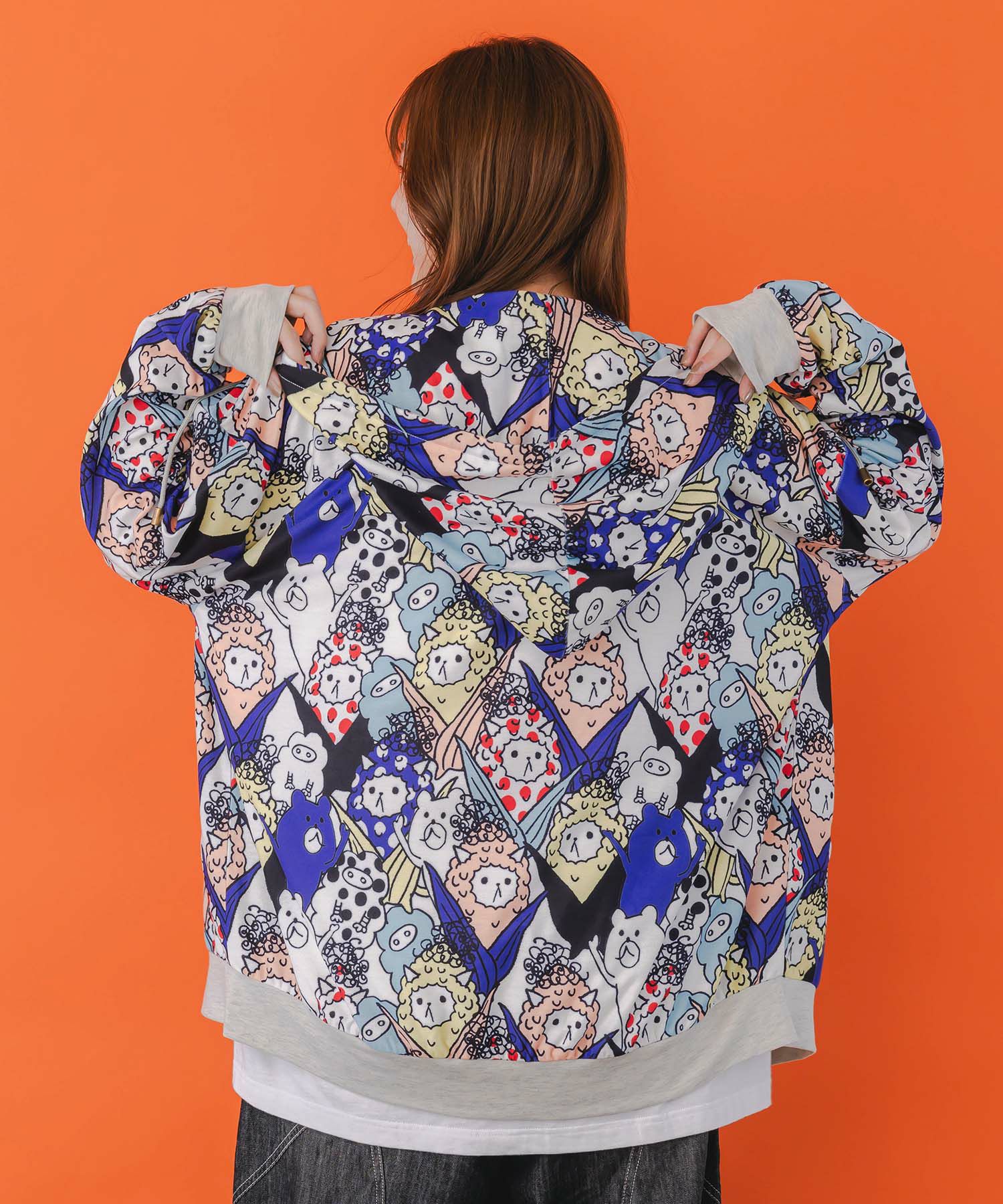 カラフルにゃんもろこし尽くしパーカー-5