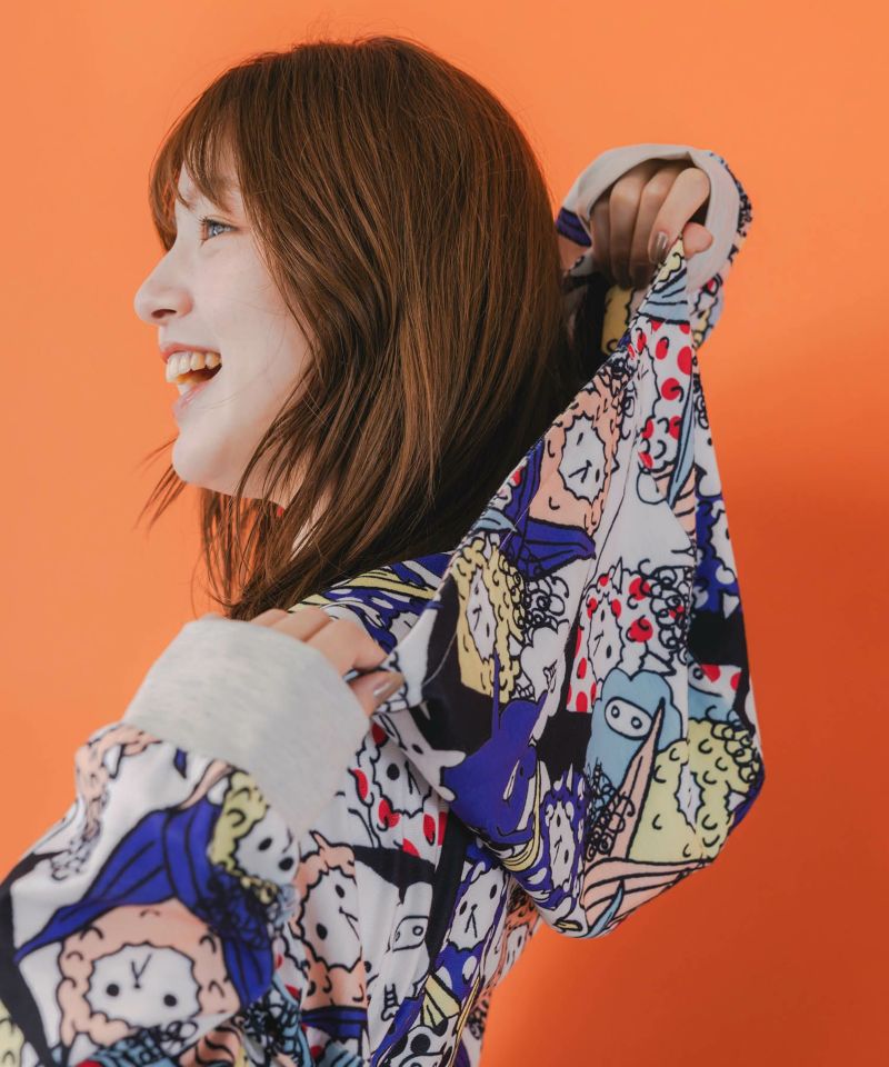 カラフルにゃんもろこし尽くしパーカー-6