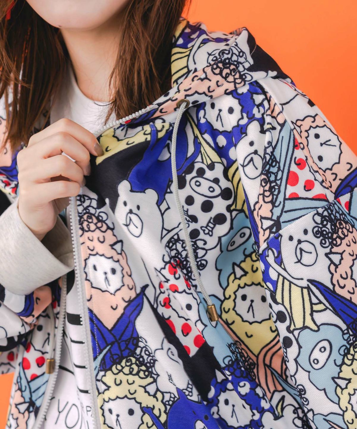 カラフルにゃんもろこし尽くしパーカー-7