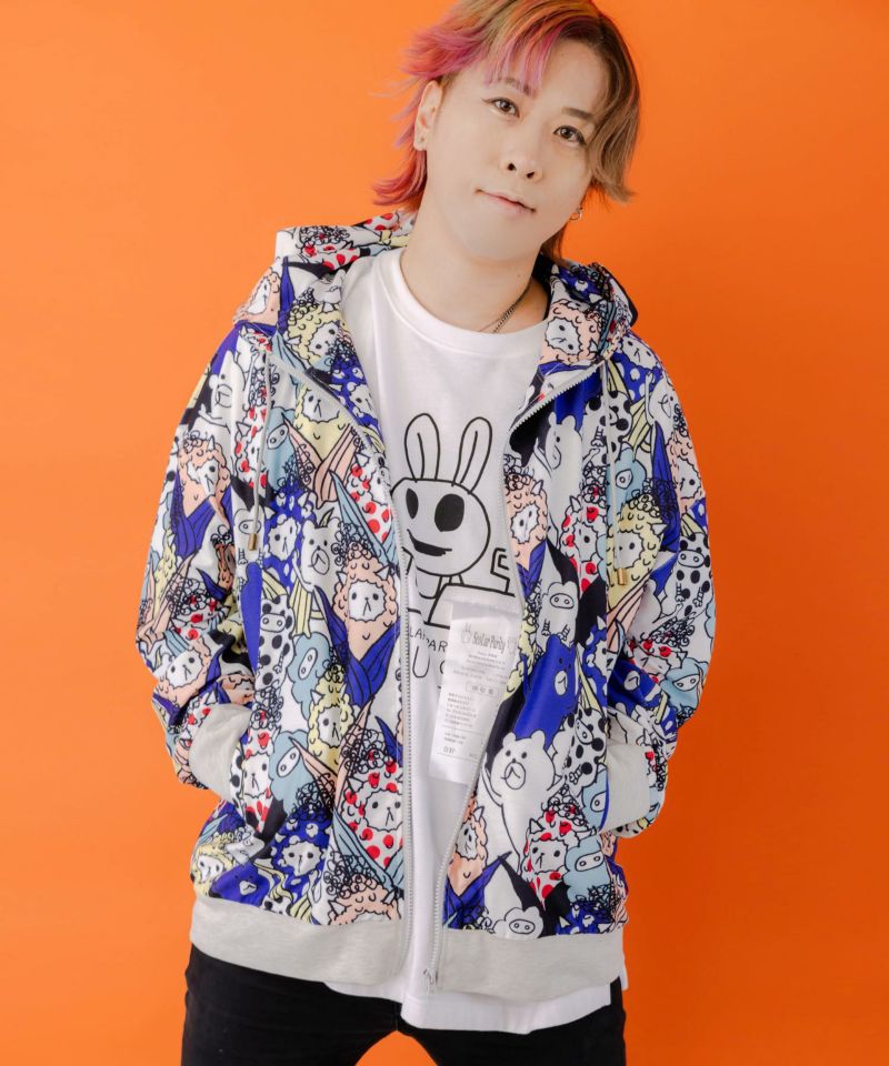 カラフルにゃんもろこし尽くしパーカー-8