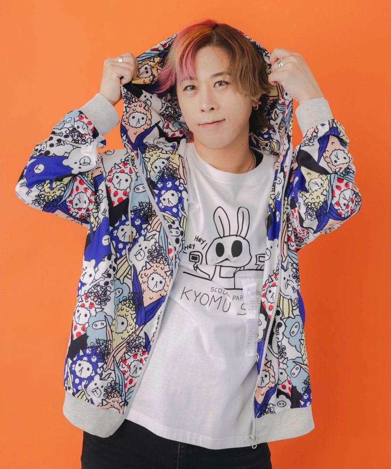 カラフルにゃんもろこし尽くしパーカー-10