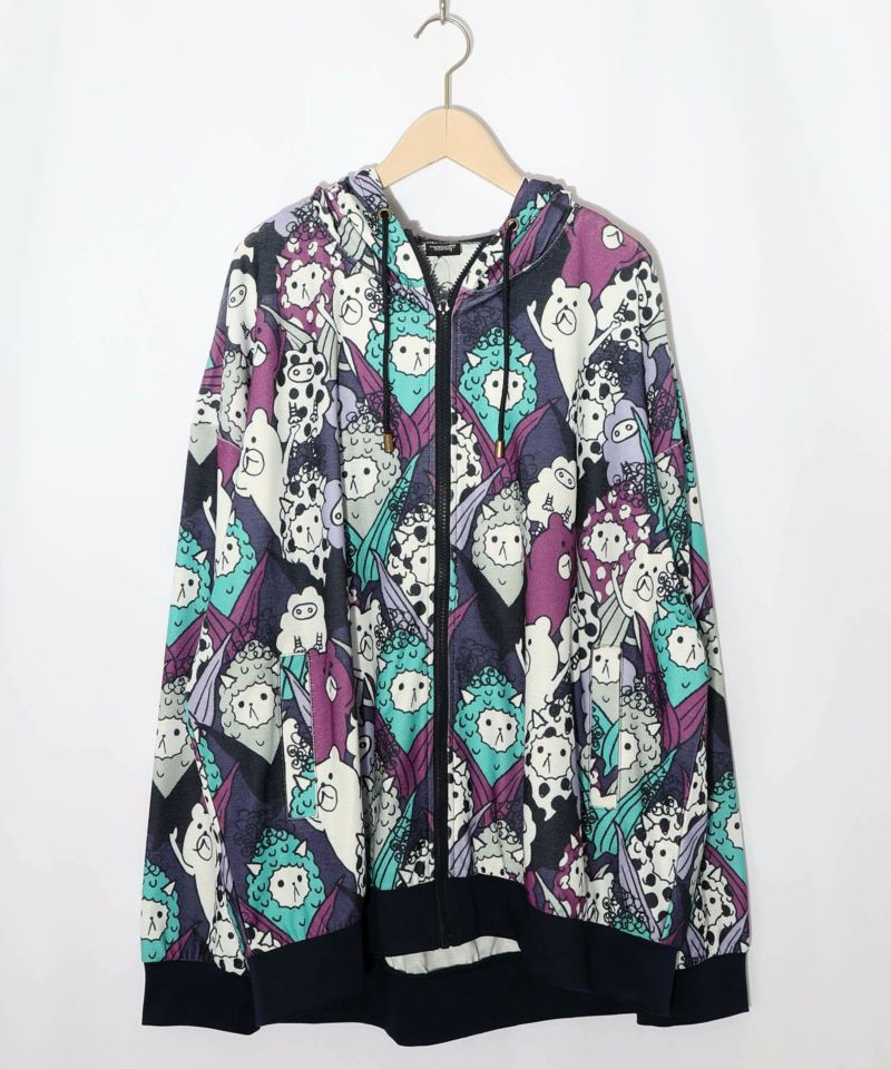 カラフルにゃんもろこし尽くしパーカー-13