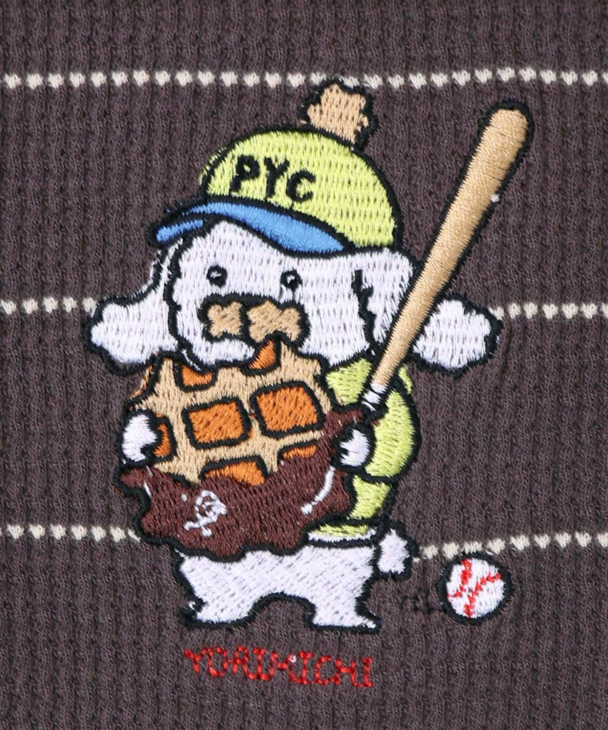 ワッフル頬張り中のシロプーのワッフルロンT-19