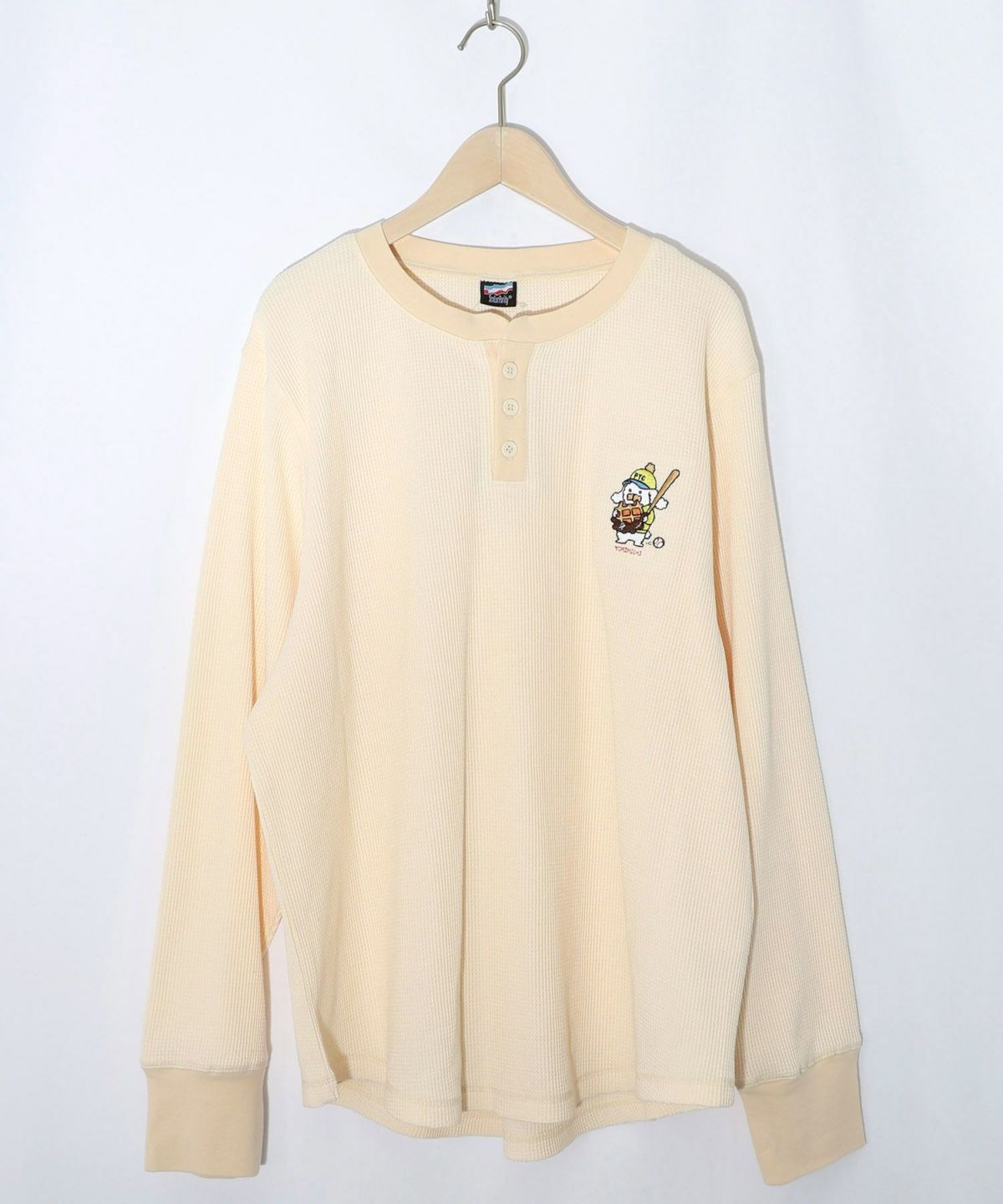 ワッフル頬張り中のシロプーのワッフルロンT-20