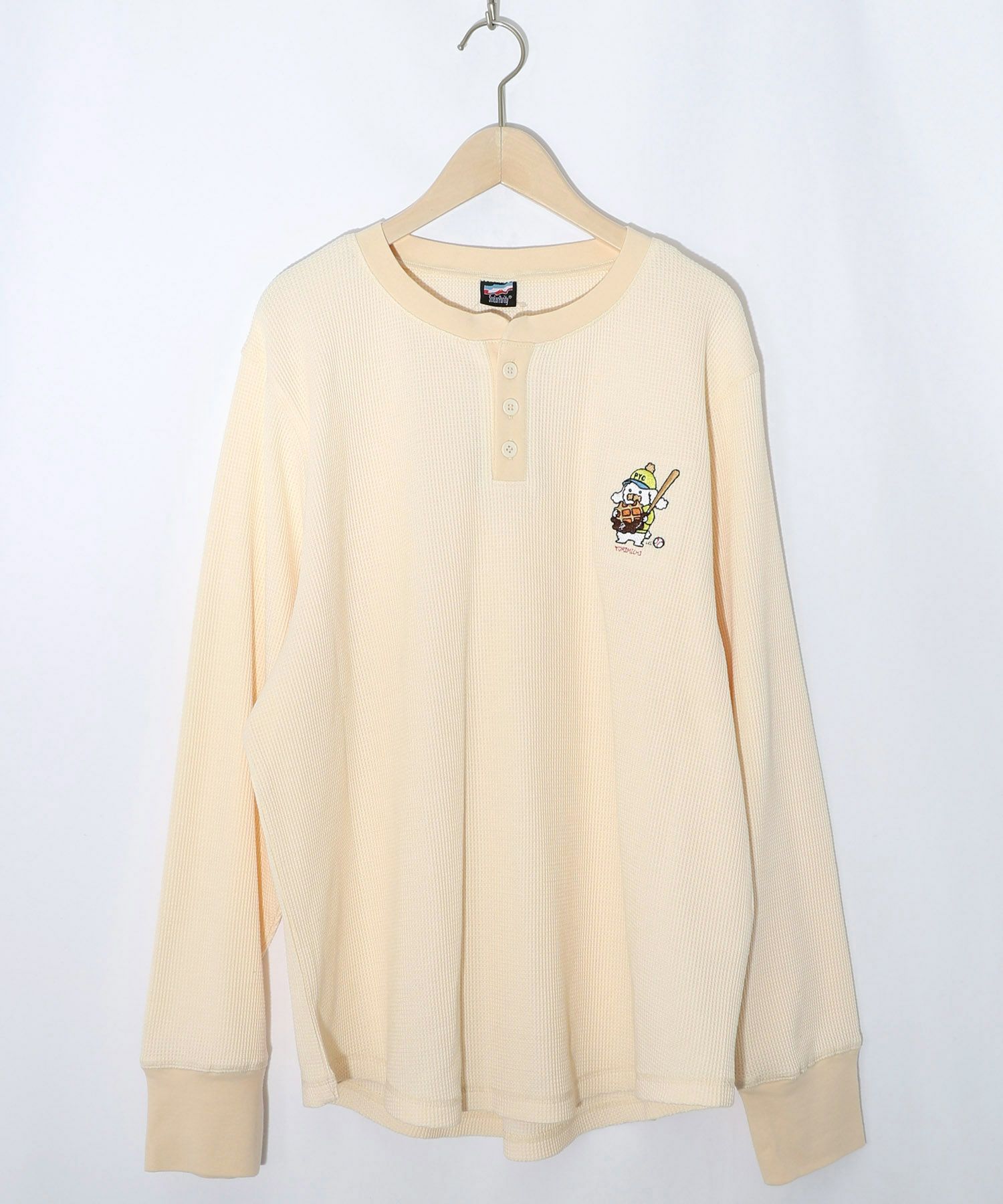 ワッフル頬張り中のシロプーのワッフルロンT-20