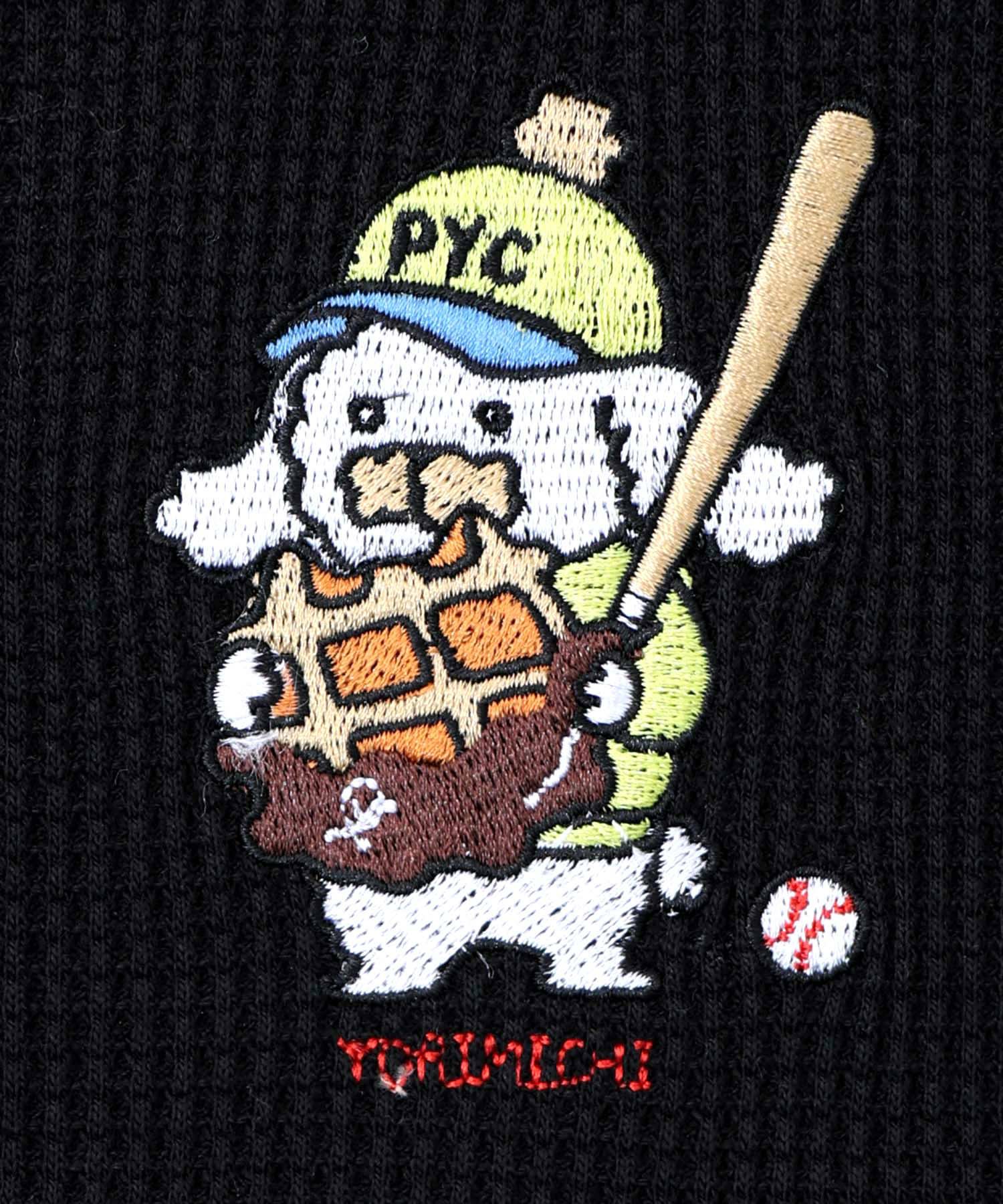 ワッフル頬張り中のシロプーのワッフルロンT-23