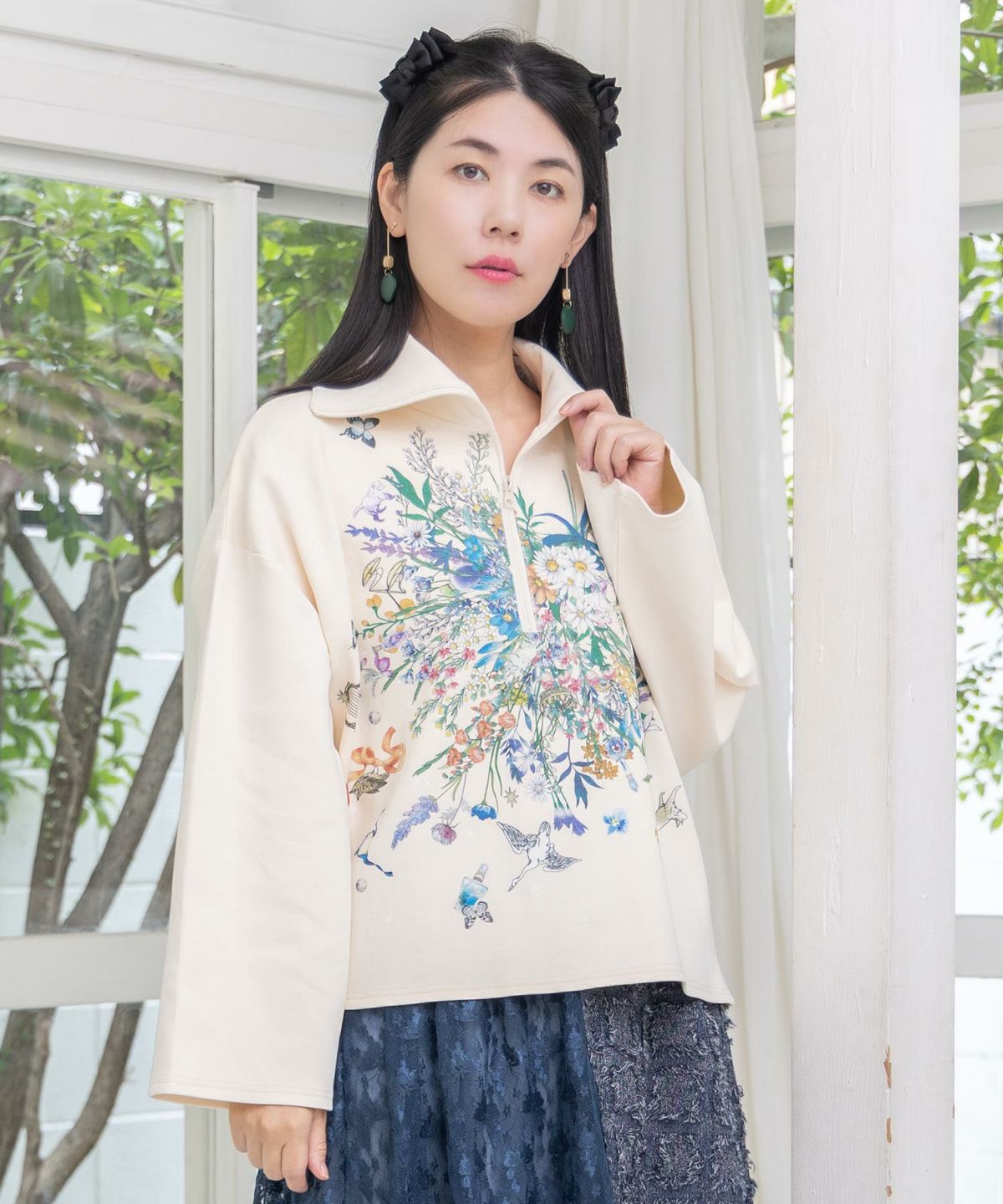 花束のダンボールニットプルオーバー-3