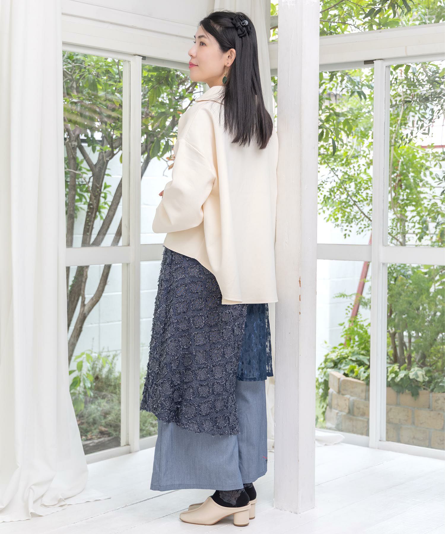 花束のダンボールニットプルオーバー-6