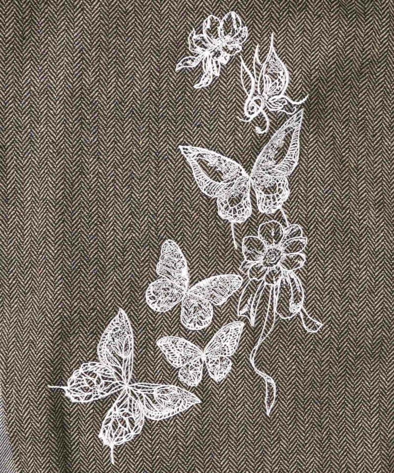 iS ScoLar 553229：レースと蝶々の異素材切替ジャケット レースと蝶々の異素材切替ジャケット[品番：SRSW0000259]｜ScoLar