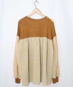 にゃ出品 553227：蝶々の異素材切替カーディガンの通販-ScoLar