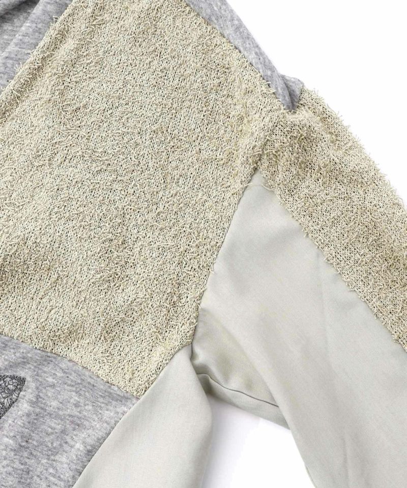 蝶々の異素材切替カーディガン-21