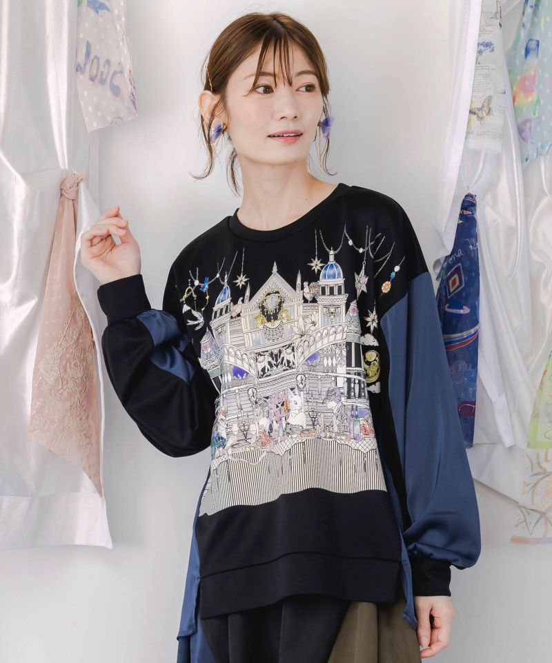 クラシカル動物配色プルオーバー-1