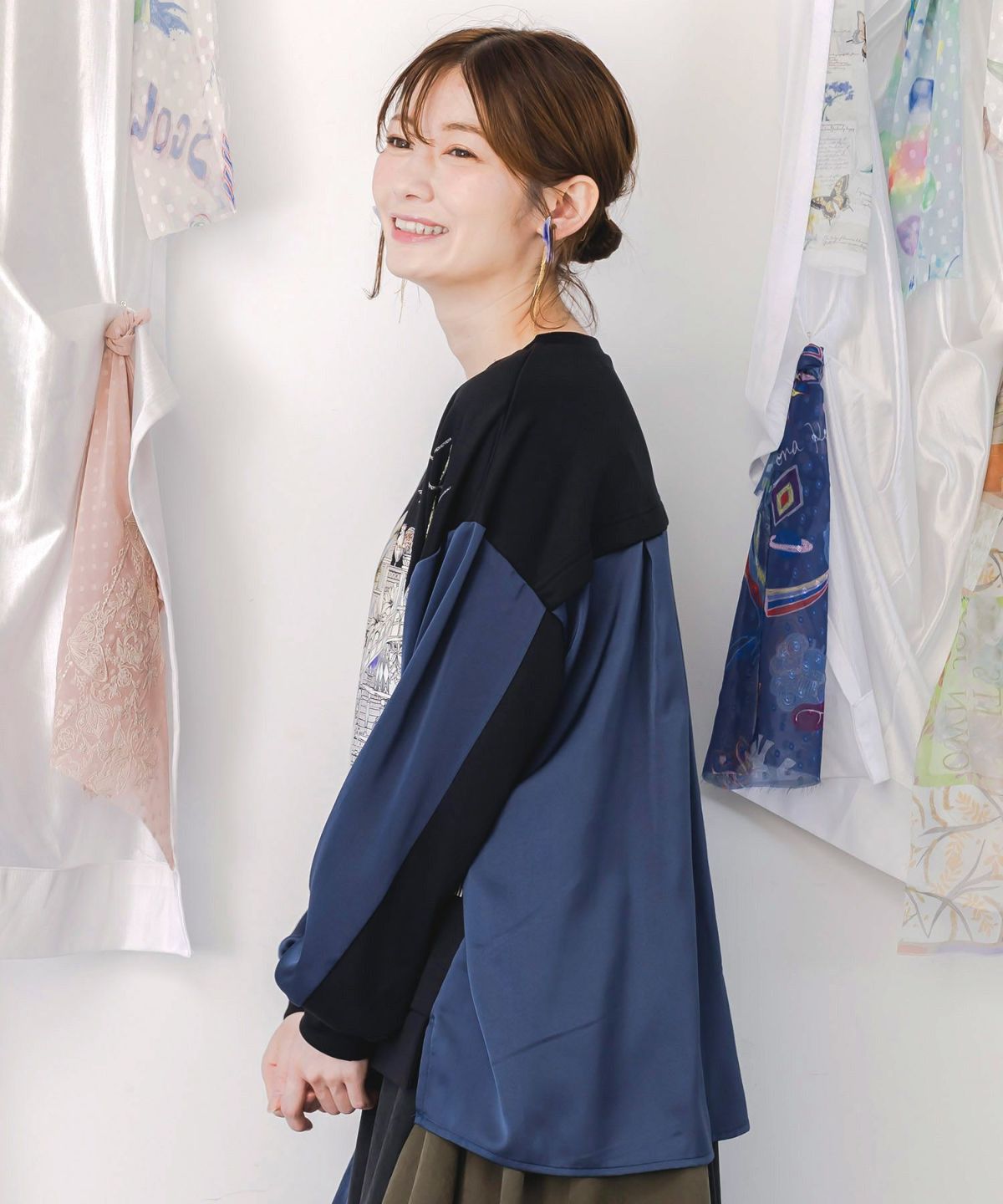 クラシカル動物配色プルオーバー-3