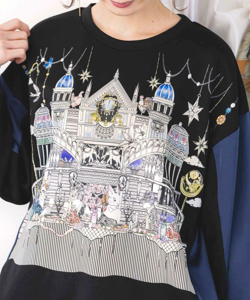 クラシカル動物配色プルオーバー-6