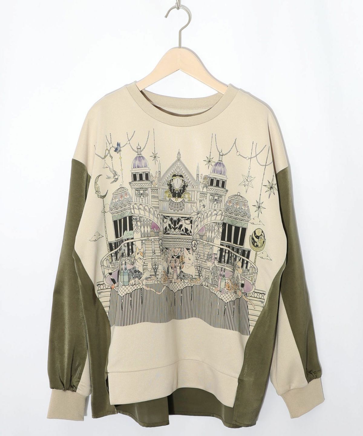 クラシカル動物配色プルオーバー-7