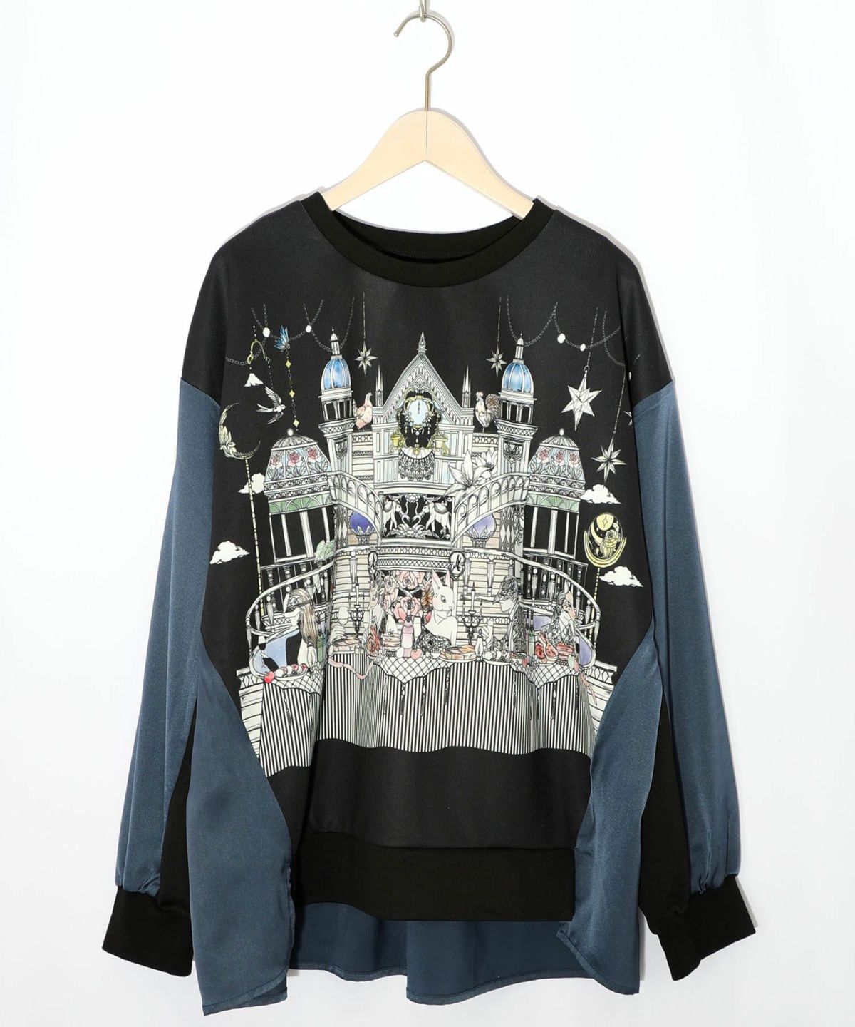 クラシカル動物配色プルオーバー-10