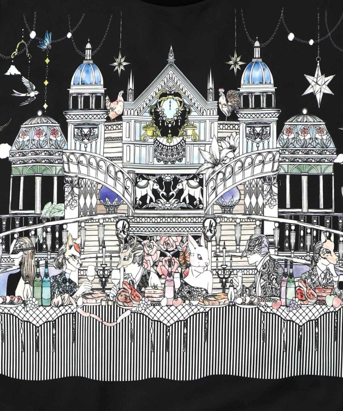 クラシカル動物配色プルオーバー-12