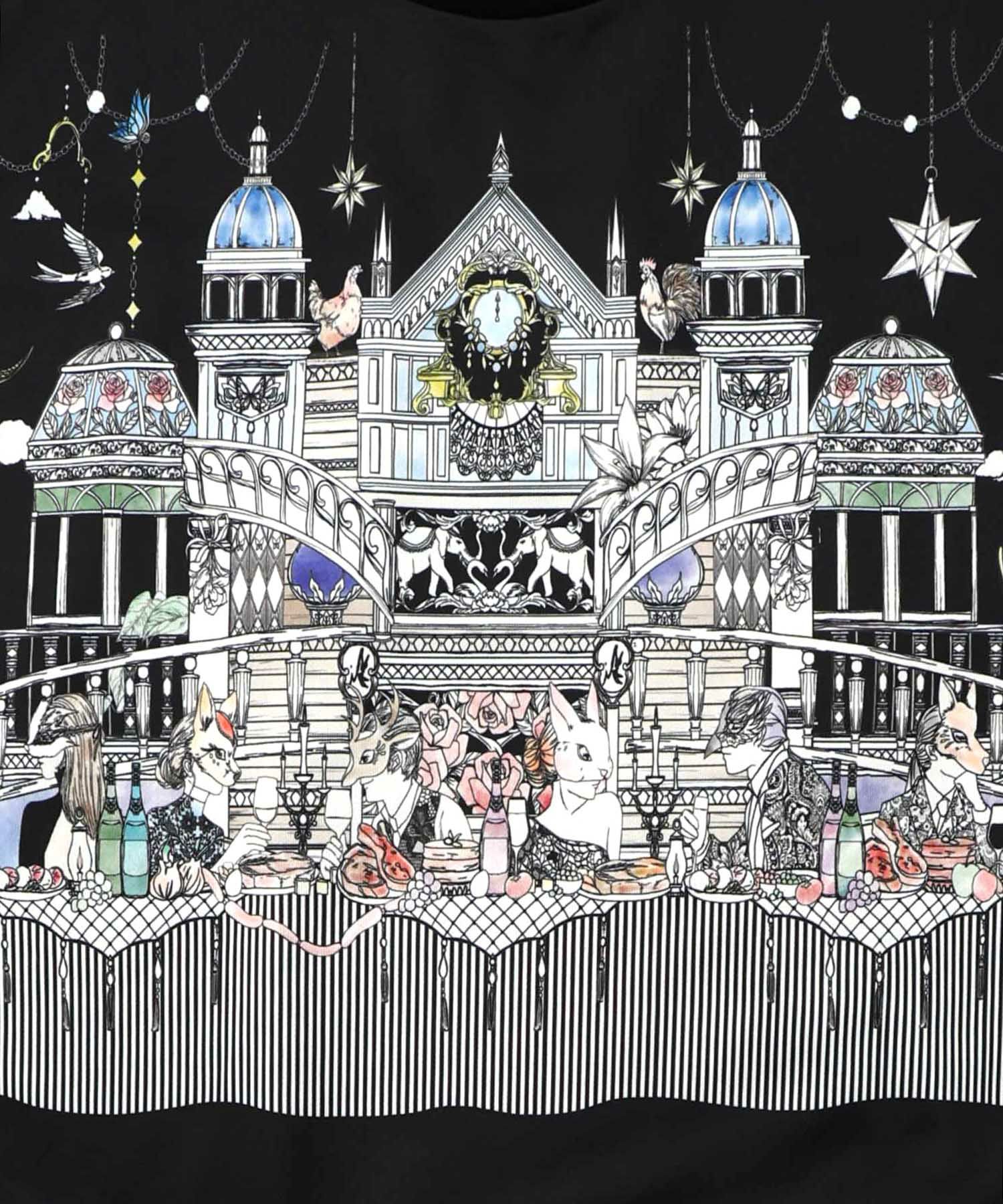 クラシカル動物配色プルオーバー-12