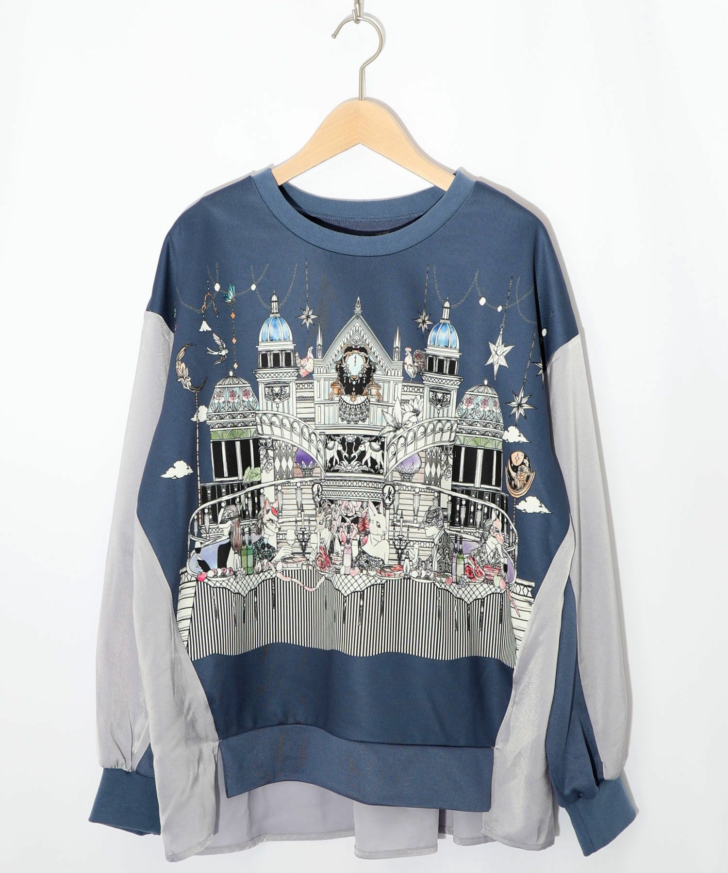 クラシカル動物配色プルオーバー-13