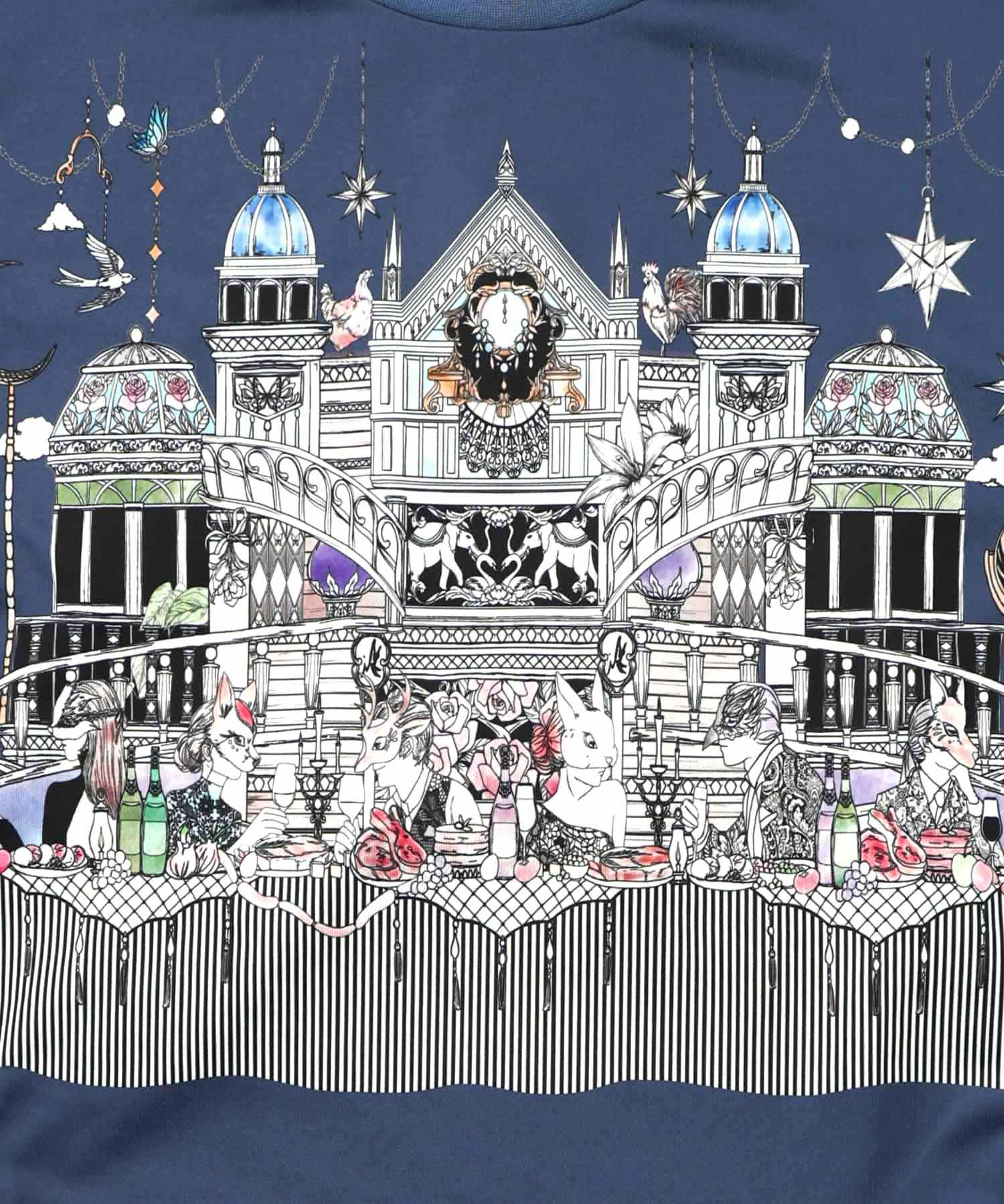 クラシカル動物配色プルオーバー-15