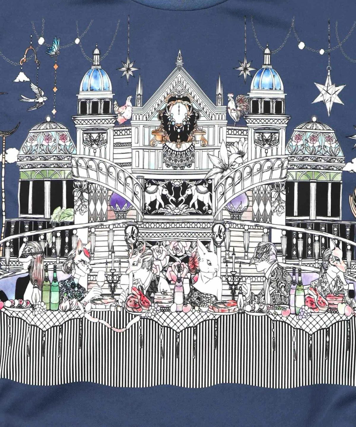 クラシカル動物配色プルオーバー-15