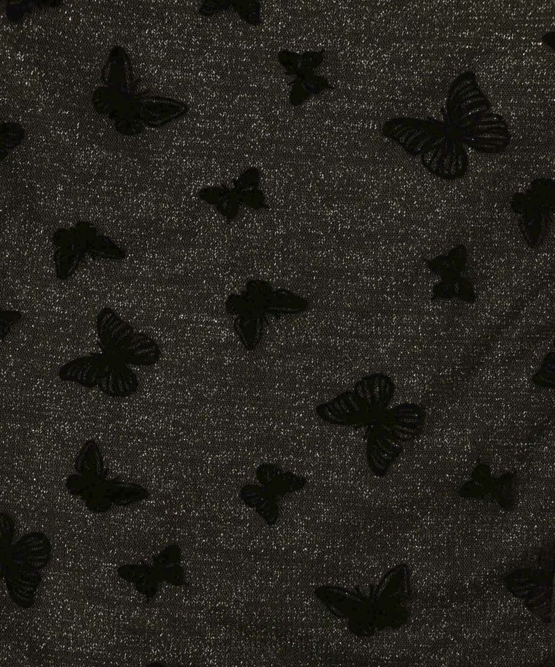 蝶々チュール×ラメ入りニットカーディガン-11