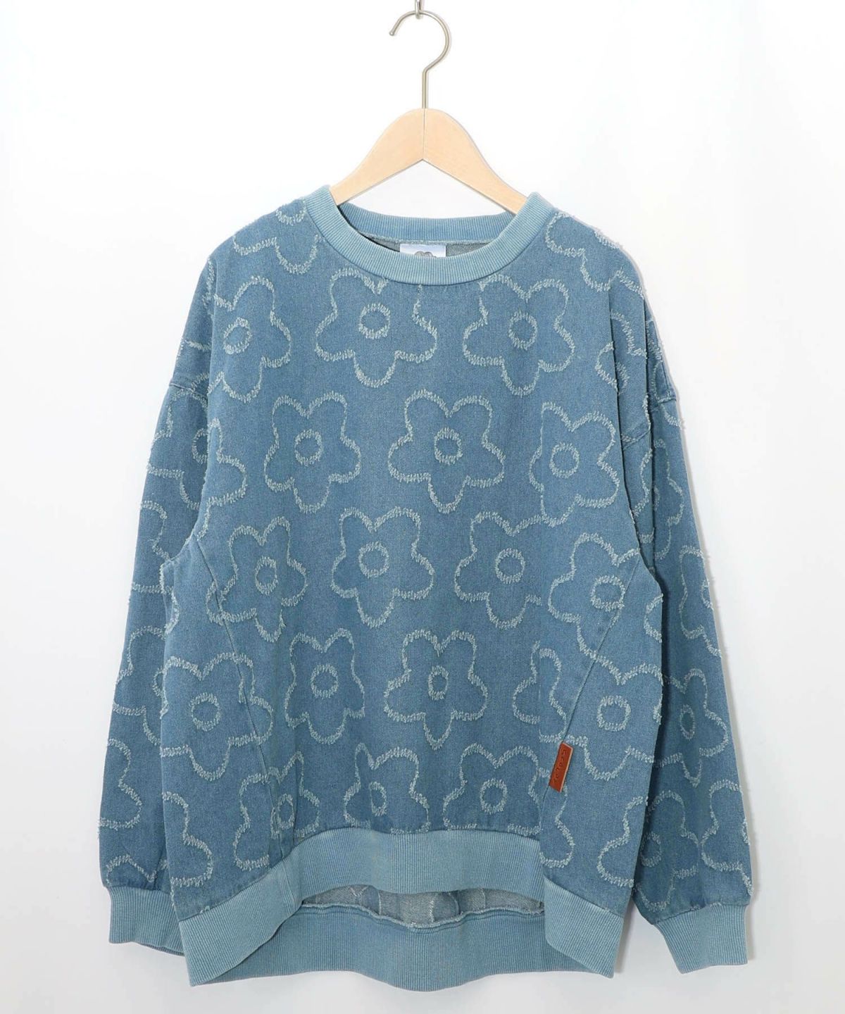 花柄ジャガード織デニムプルオーバー-7