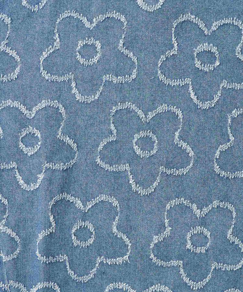 花柄ジャガード織デニムプルオーバー-8