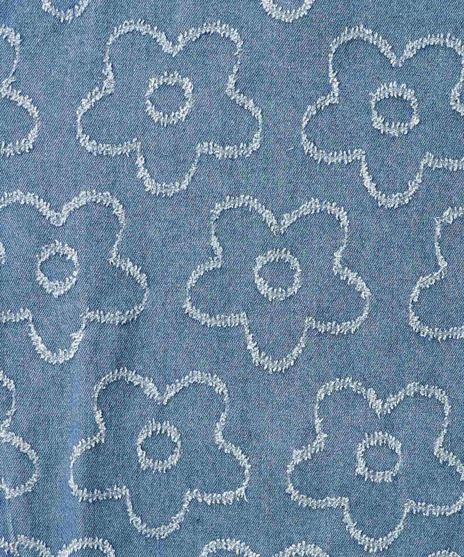 花柄ジャガード織デニムプルオーバー-8