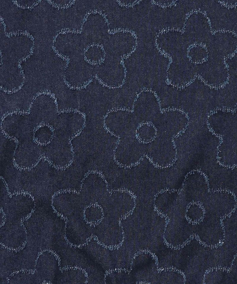 花柄ジャガード織デニムプルオーバー-10