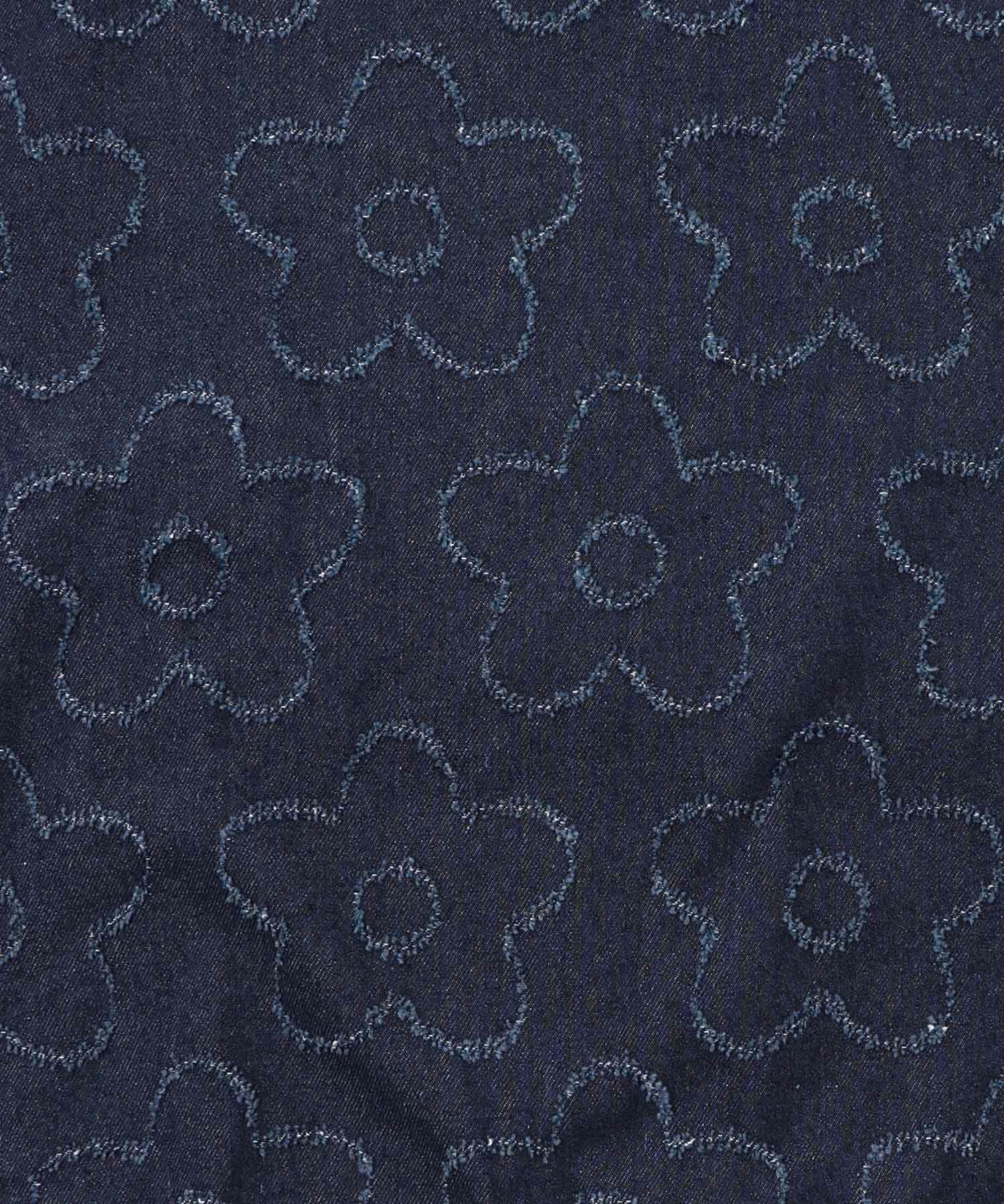 花柄ジャガード織デニムプルオーバー-10