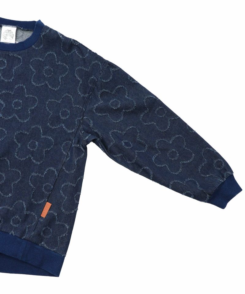 花柄ジャガード織デニムプルオーバー-12