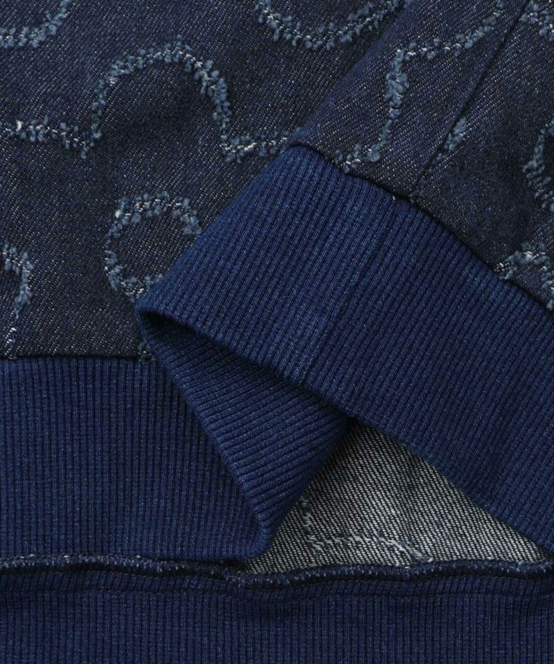 花柄ジャガード織デニムプルオーバー-15