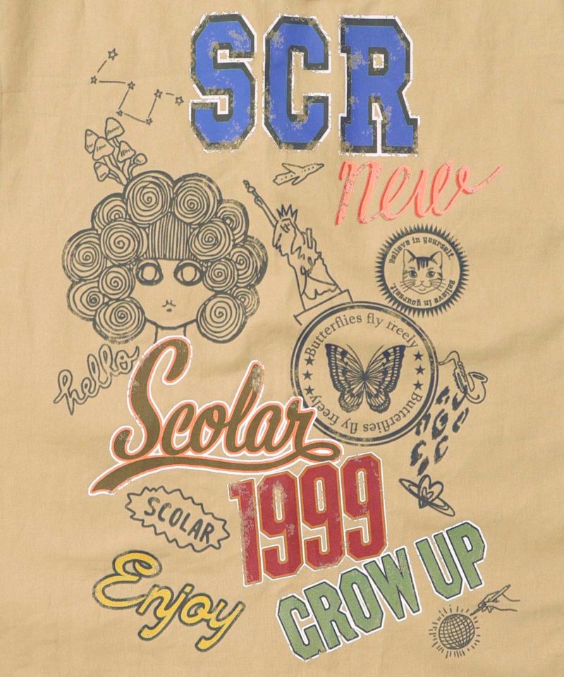 レトロ異素材バイカラーワークスカート-22