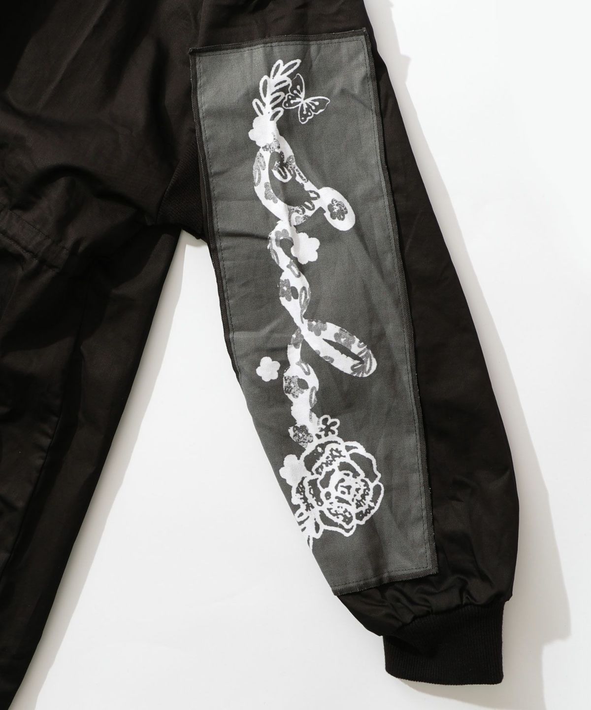 花のアップリケロングブルゾン-22