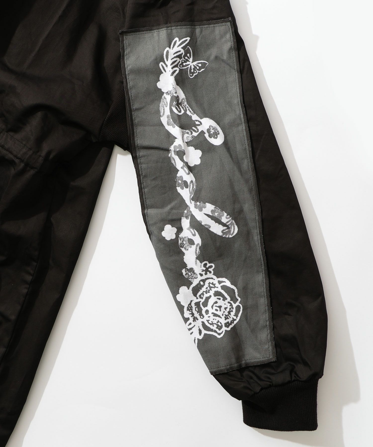 花のアップリケロングブルゾン-22