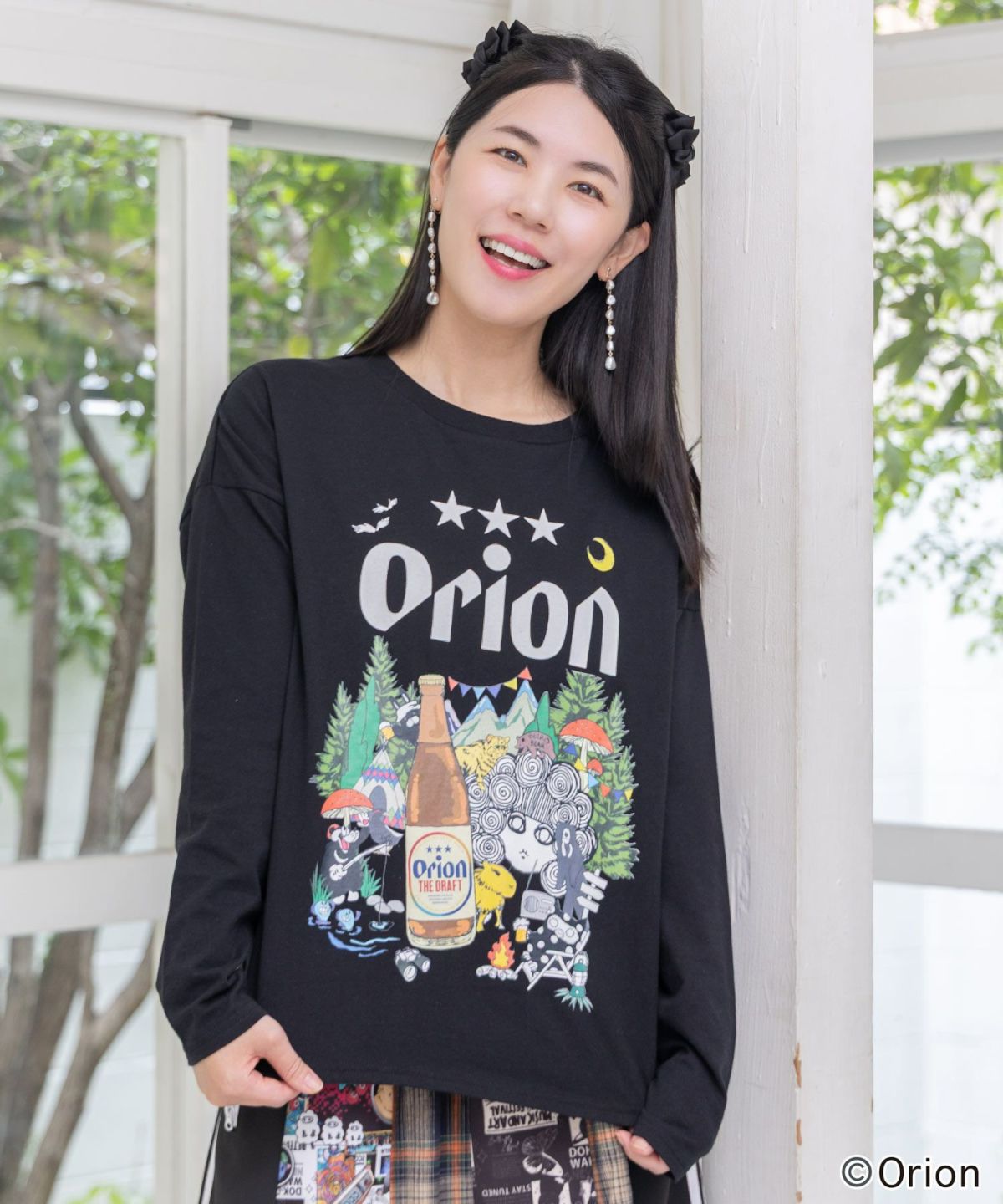 orion×ScoLar　アニマルカーニバル柄Tシャツ-1