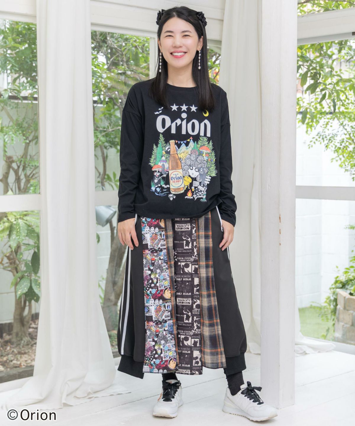 orion×ScoLar　アニマルカーニバル柄Tシャツ-2