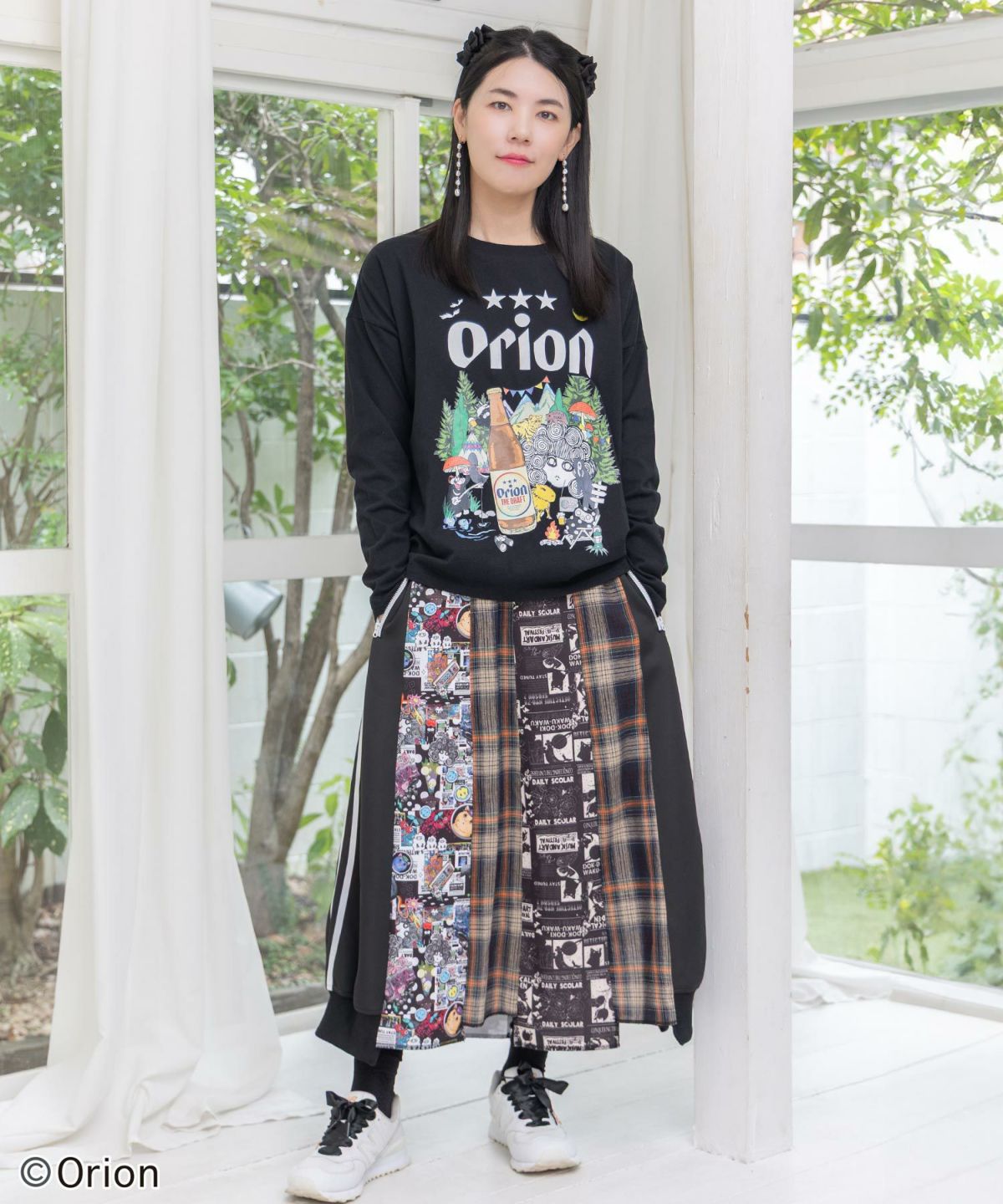 orion×ScoLar　アニマルカーニバル柄Tシャツ-3