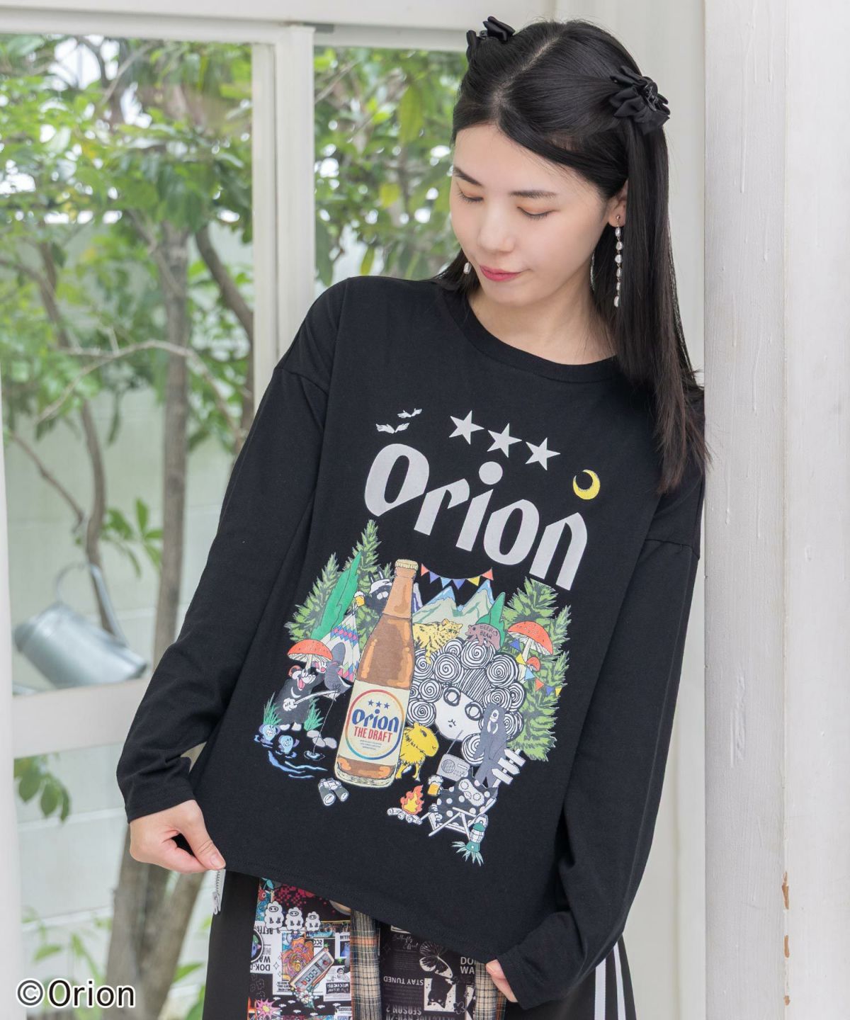 orion×ScoLar　アニマルカーニバル柄Tシャツ-6