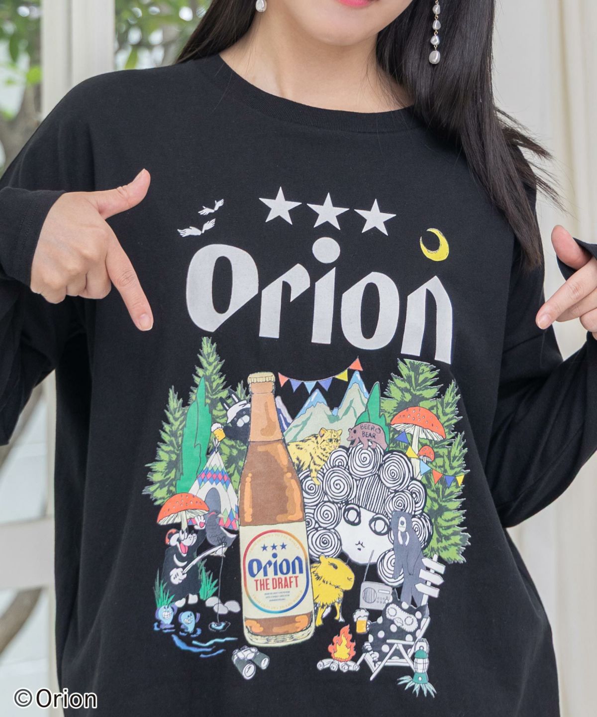 orion×ScoLar　アニマルカーニバル柄Tシャツ-7
