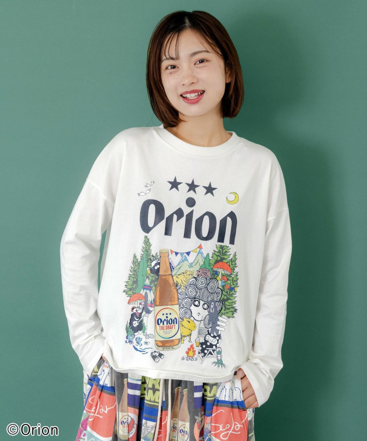 orion×ScoLar　アニマルカーニバル柄Tシャツ-8