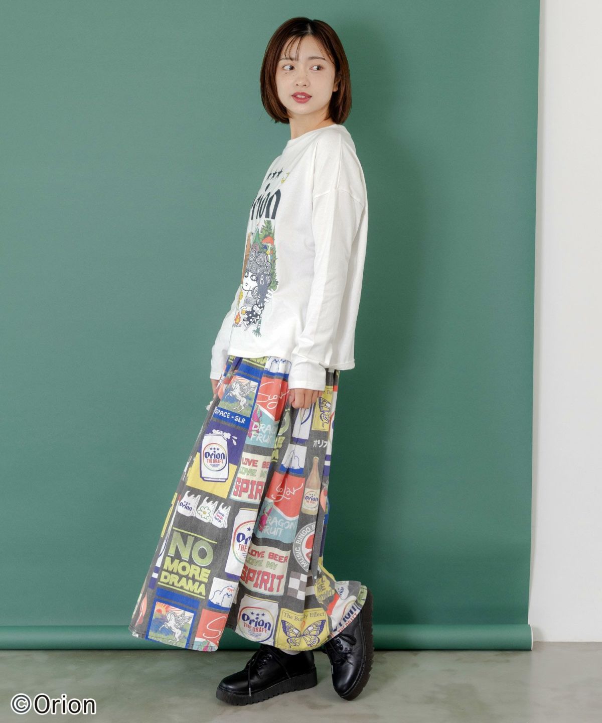 orion×ScoLar　アニマルカーニバル柄Tシャツ-10