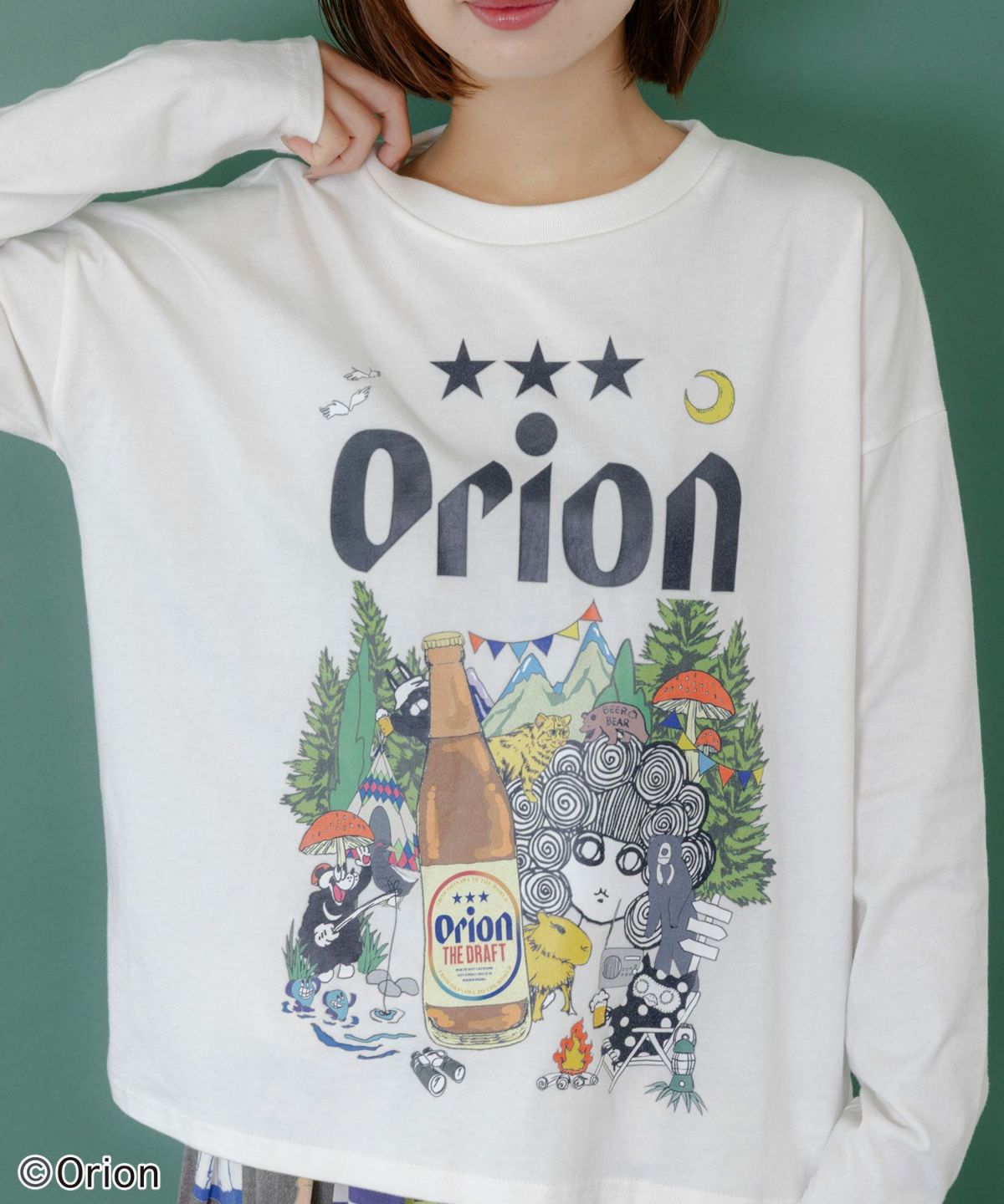 orion×ScoLar　アニマルカーニバル柄Tシャツ-12