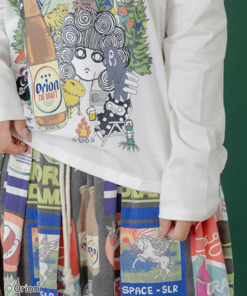orion×ScoLar　アニマルカーニバル柄Tシャツ-13