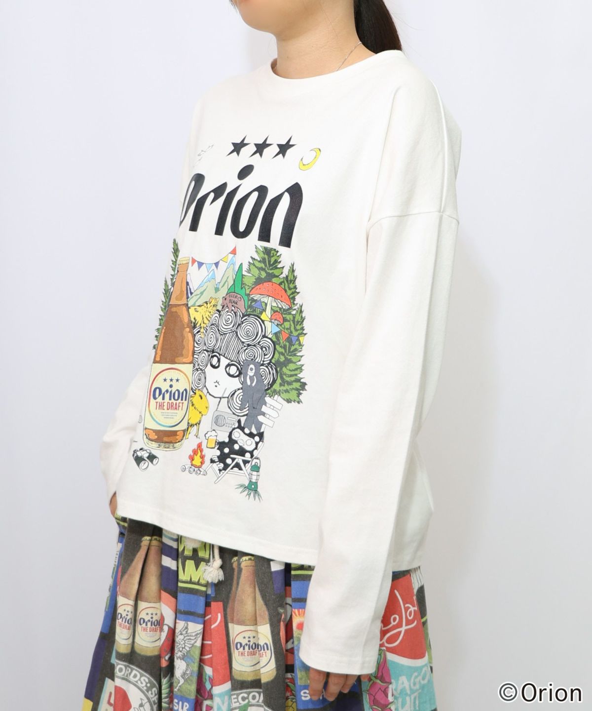 orion×ScoLar　アニマルカーニバル柄Tシャツ-15